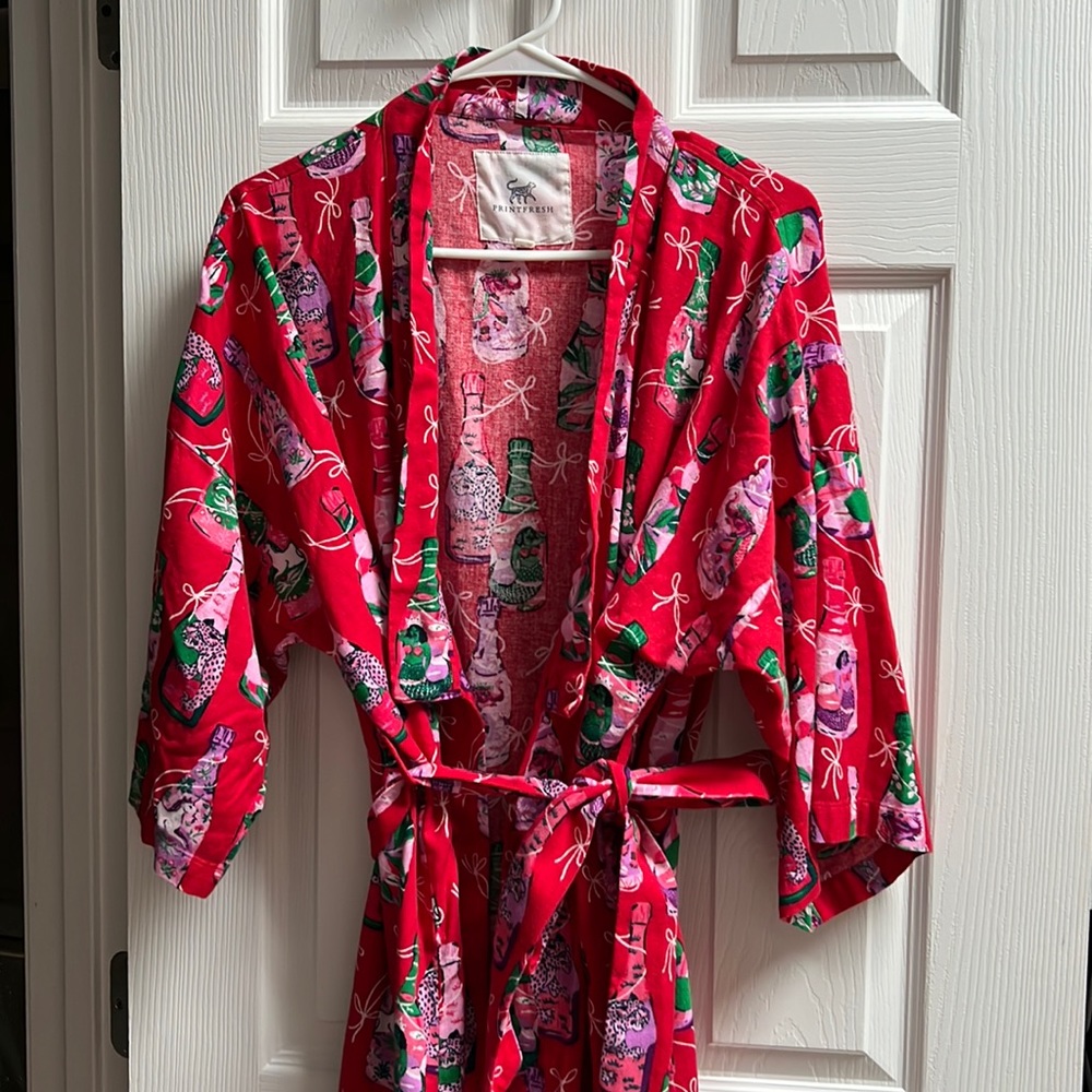 Printfresh Christmas Pop The Bubbly Robe S/M